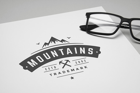 20 Mountain logos and badges in Logo Templates - product preview 4