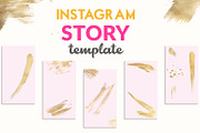 Pink & Gold Instagram Story Template