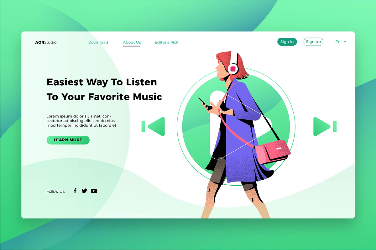 Easy Music - Banner & Landing Page in Web Elements - product preview 8