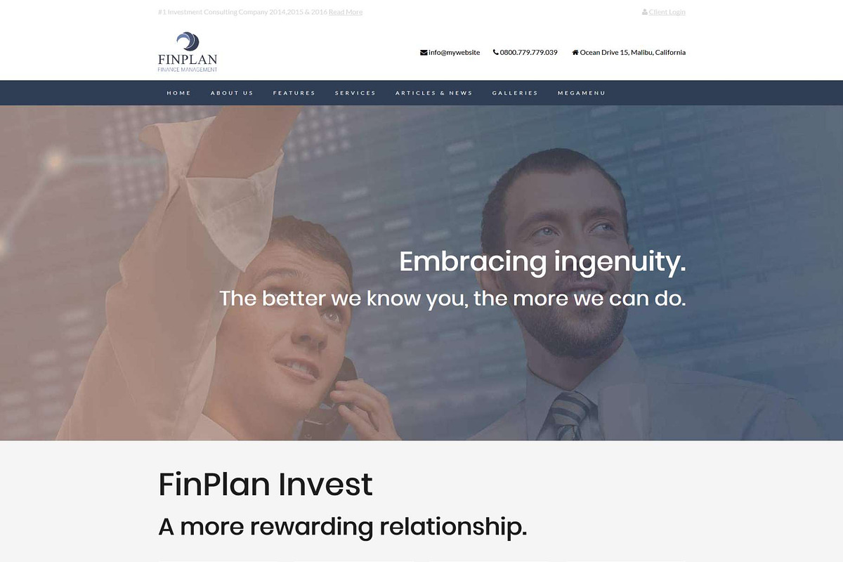 Finplan - Investment Broker WP Theme in WordPress Business Themes - product preview 8