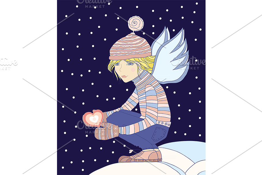 Angel and heart. in Illustrations - product preview 8