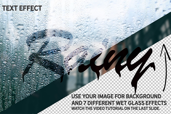 Rain Effect TEXT & Overlays & Brush in Photoshop Layer Styles - product preview 5