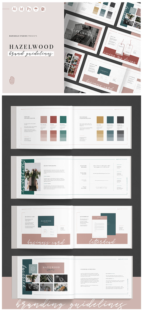 HAZELWOOD | Brand Guidelines in Brochure Templates - product preview 11