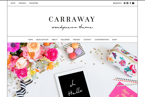 The Carraway Theme in WordPress Blog Themes - product preview 4