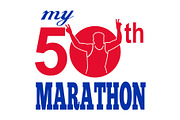 50th marathon run race runner