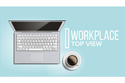 Workplace Desktop Background Vector