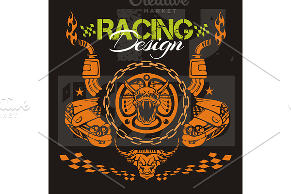 Racing design - vector elements for