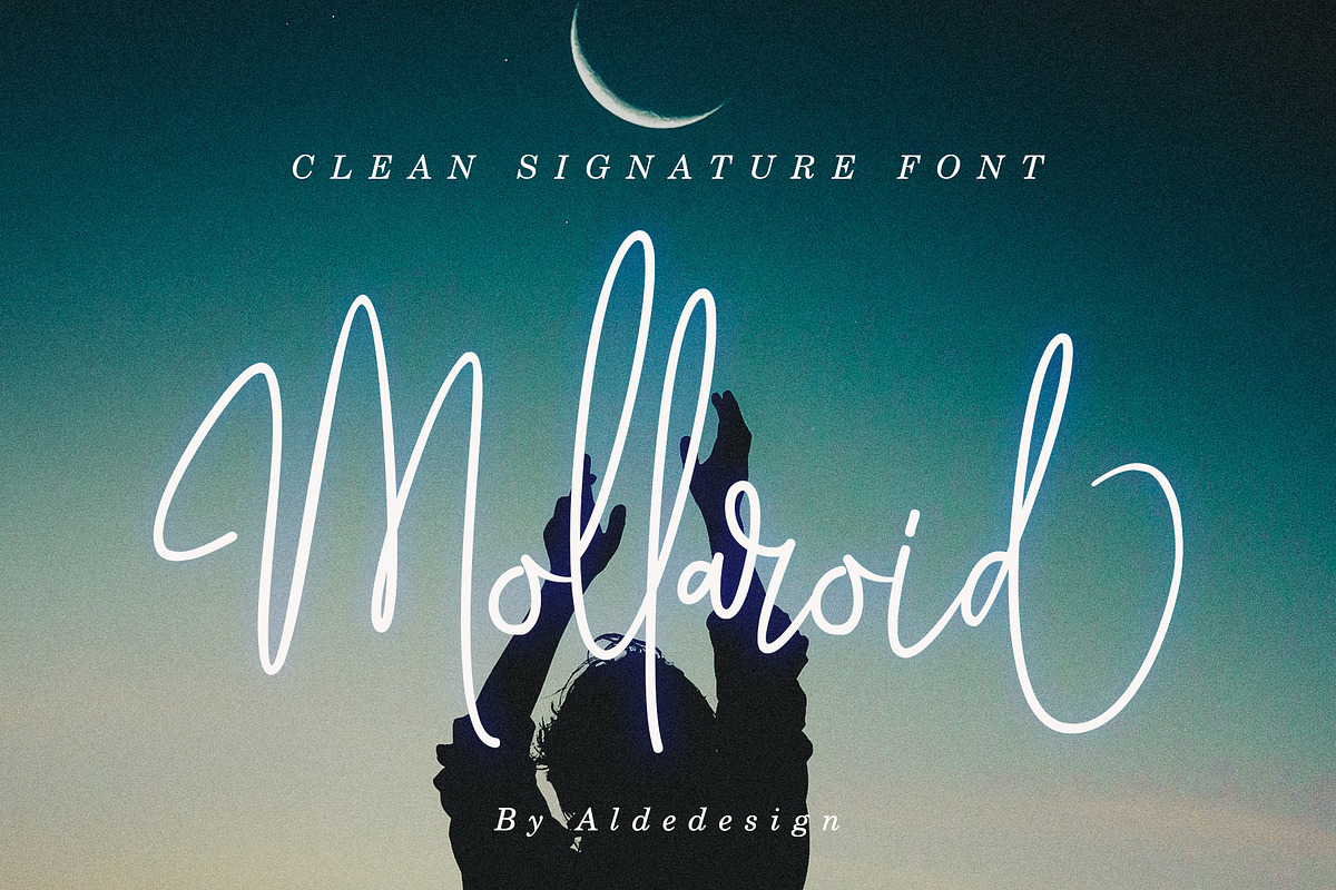 Mollaroid | Signature Font in Script Fonts - product preview 8