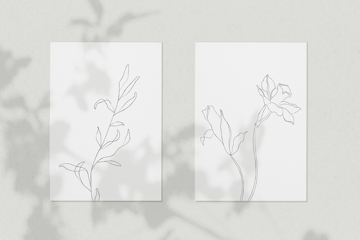 Minimalist Botanical Line Sketches in Illustrations - product preview 8