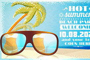 Vector Summer beach party invitation