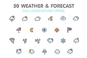 weather and forecast Full Color Icon