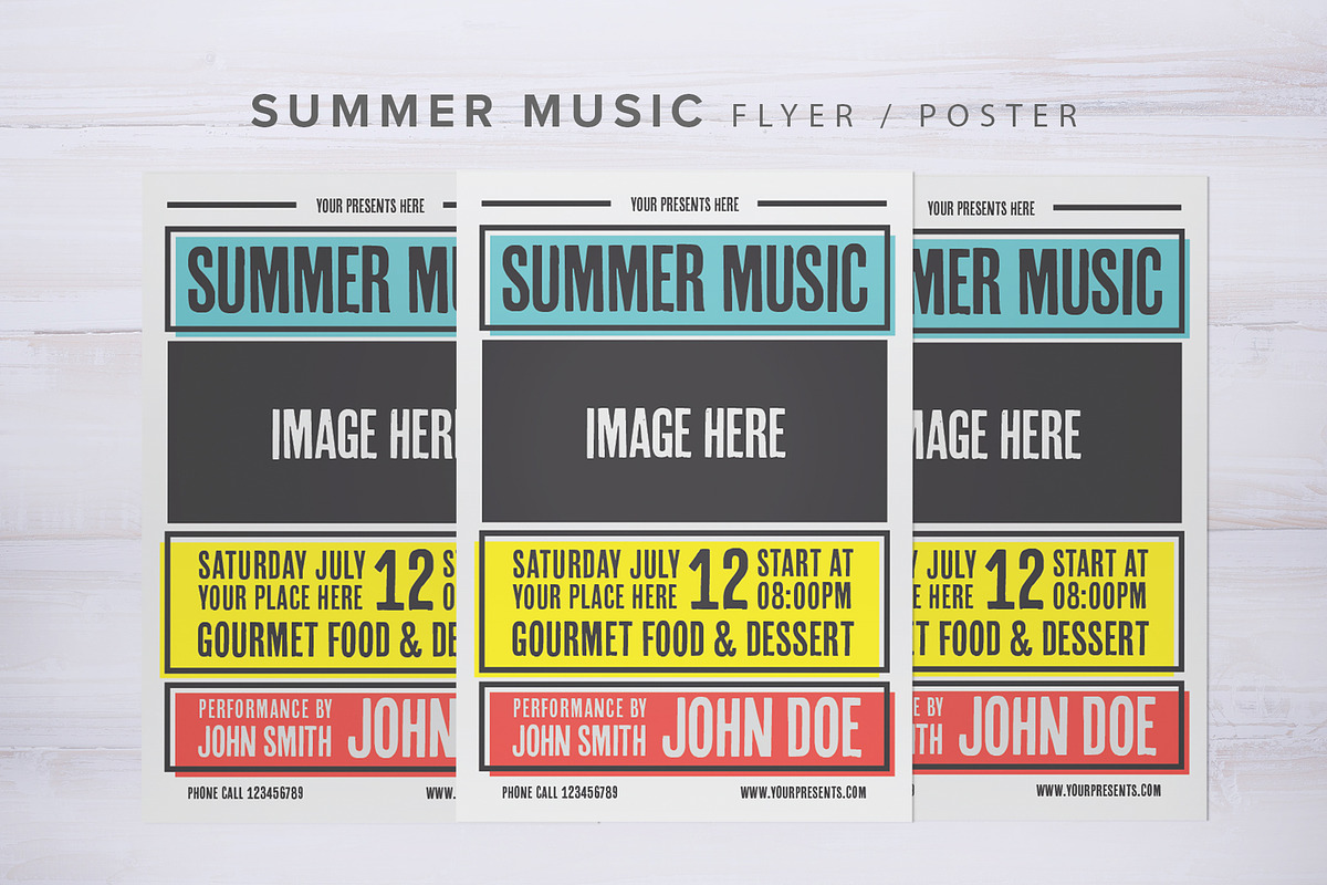 Summer Music Flyer in Flyer Templates - product preview 8