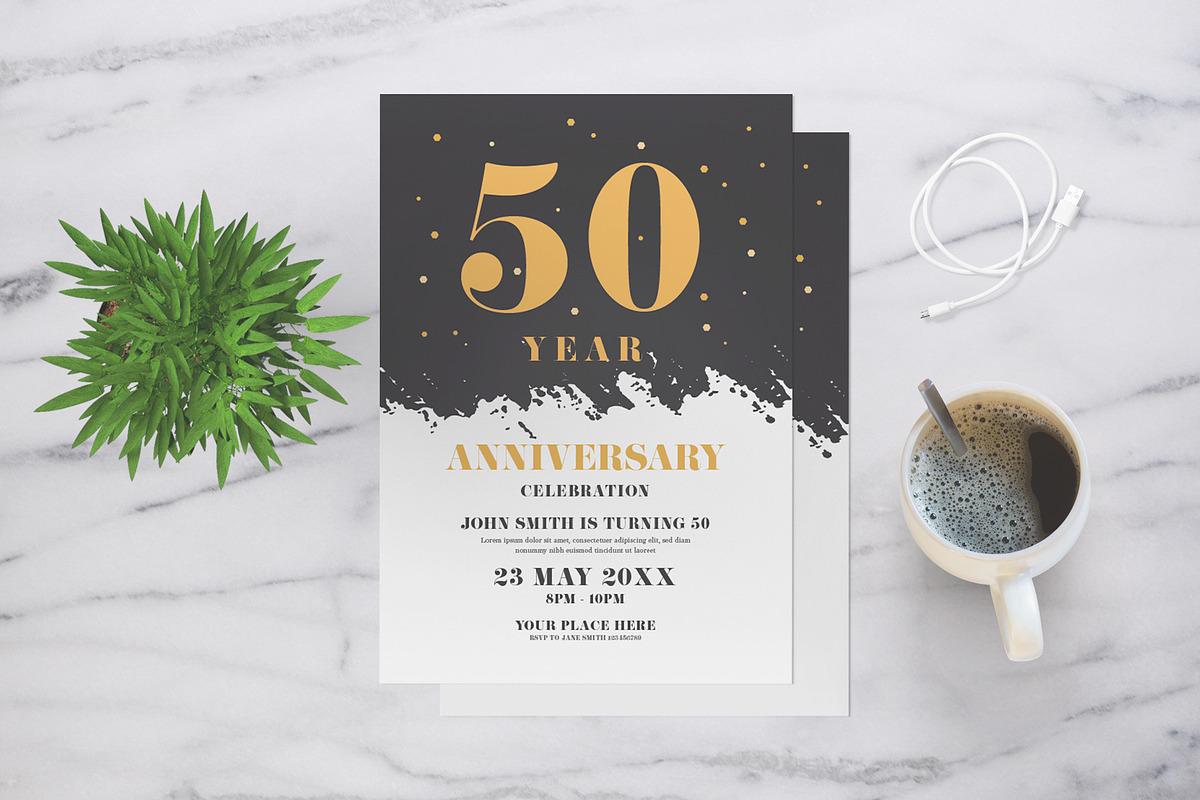 Anniversary Invitation in Flyer Templates - product preview 8