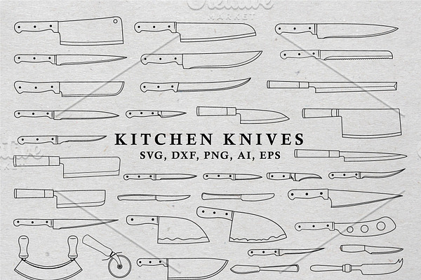 Knife Knives Shapes Vector Pack