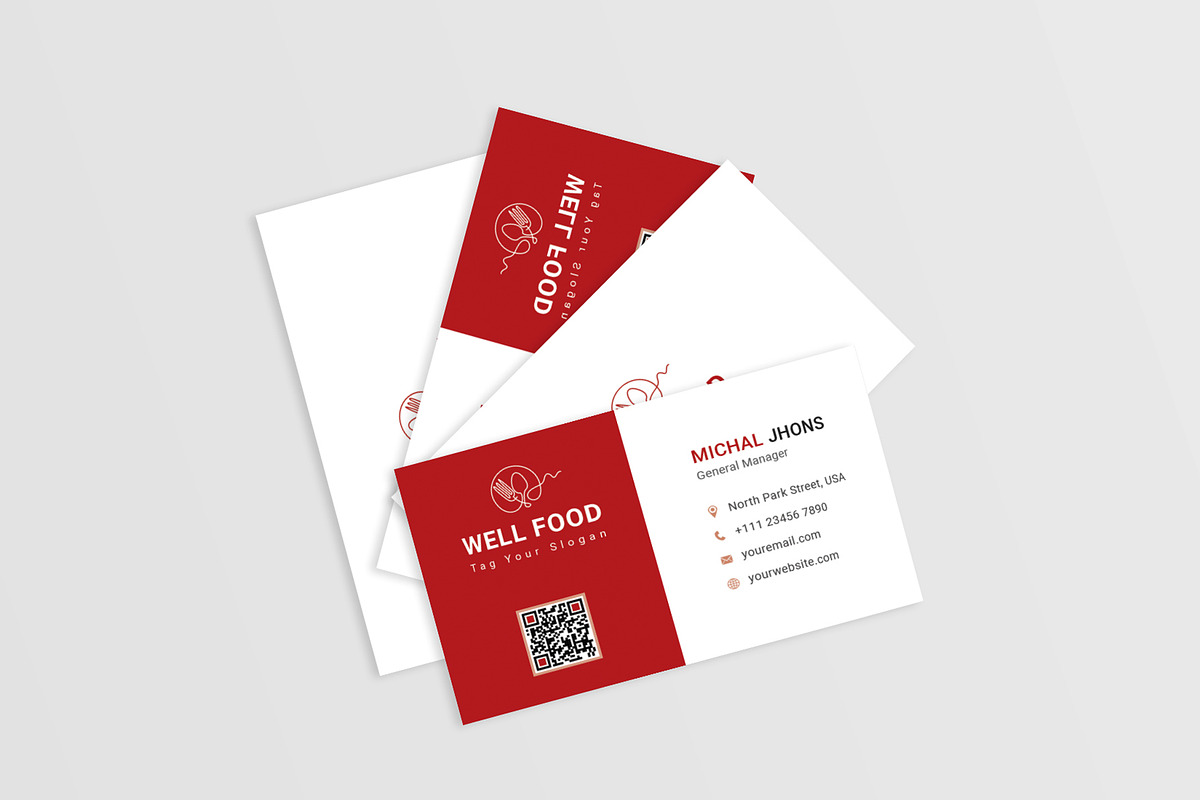 Restaurant Business Card in Business Card Templates - product preview 8