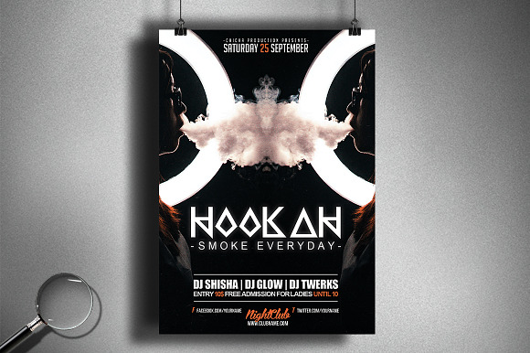 Hookah Glow | Flyer Template in Flyer Templates - product preview 1