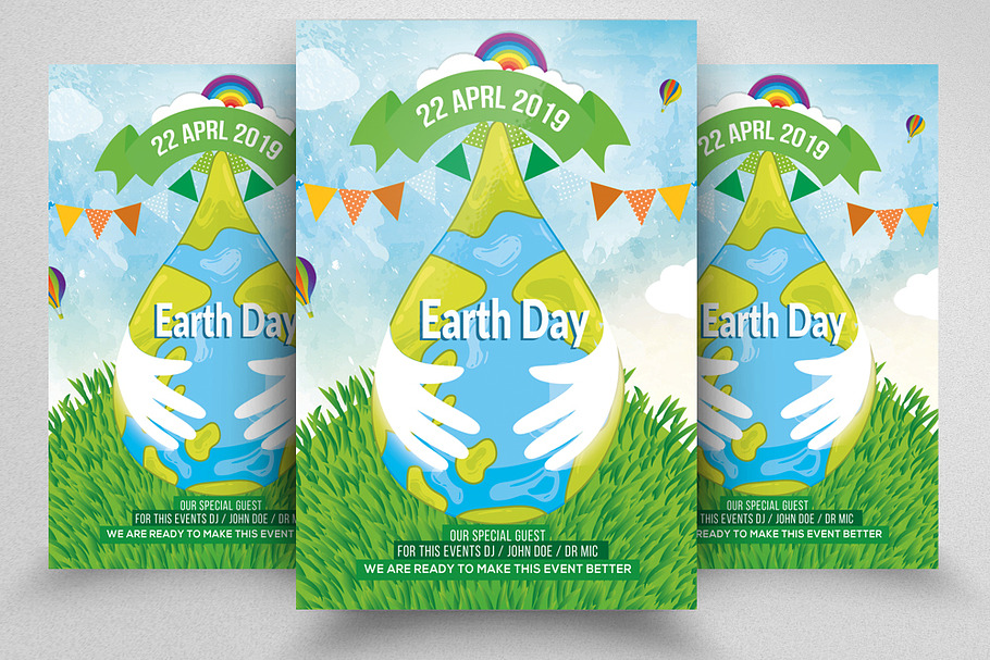 Happy Earth Day Poster Templates