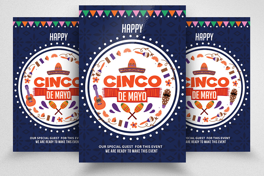 Happy Cinco De Mayo Poster Templates in Flyer Templates - product preview 8