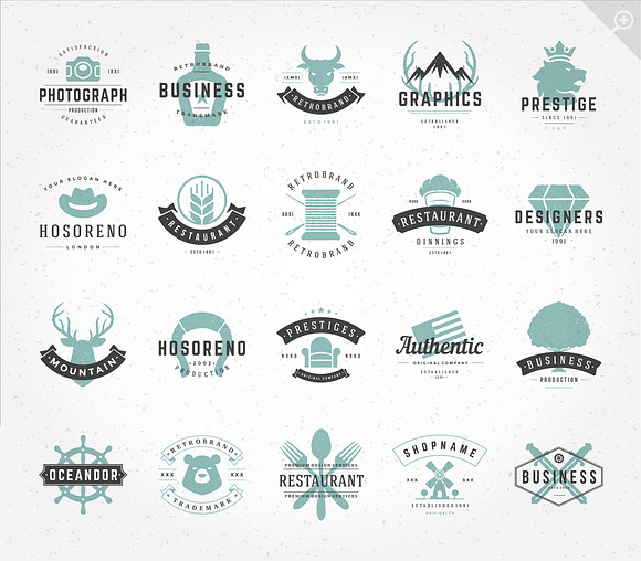 20 hand drawn logos in Logo Templates - product preview 1