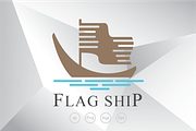 Flag Ship Logo Template