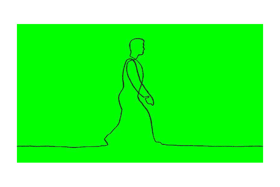 Animation Man Walking Continuous