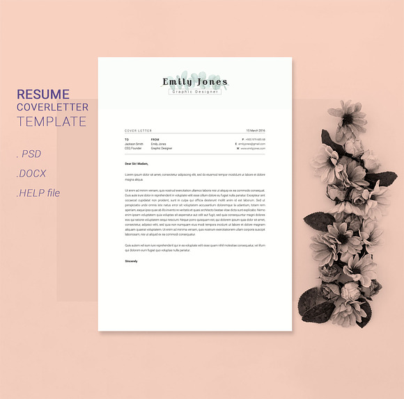 Water Color CV-Resume Tempalate *C in Resume Templates - product preview 2