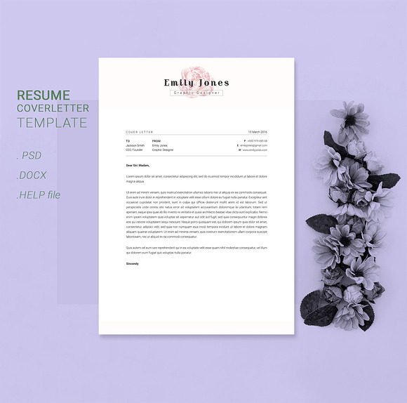 Water Color CV-Resume Tempalate *C in Resume Templates - product preview 2
