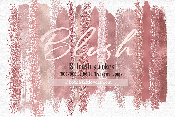 18 blush brush strokes