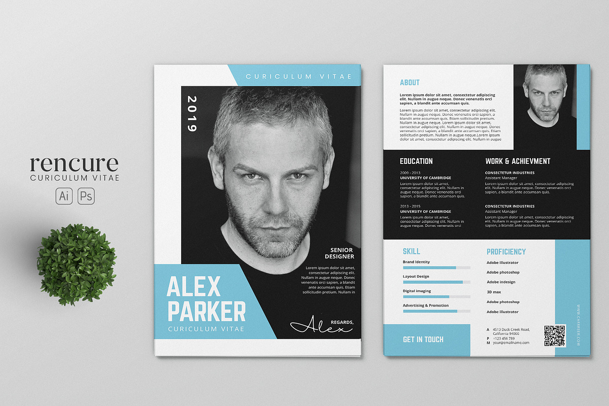 Minimalist CV Resume AI and PSD 31 in Letter Templates - product preview 8