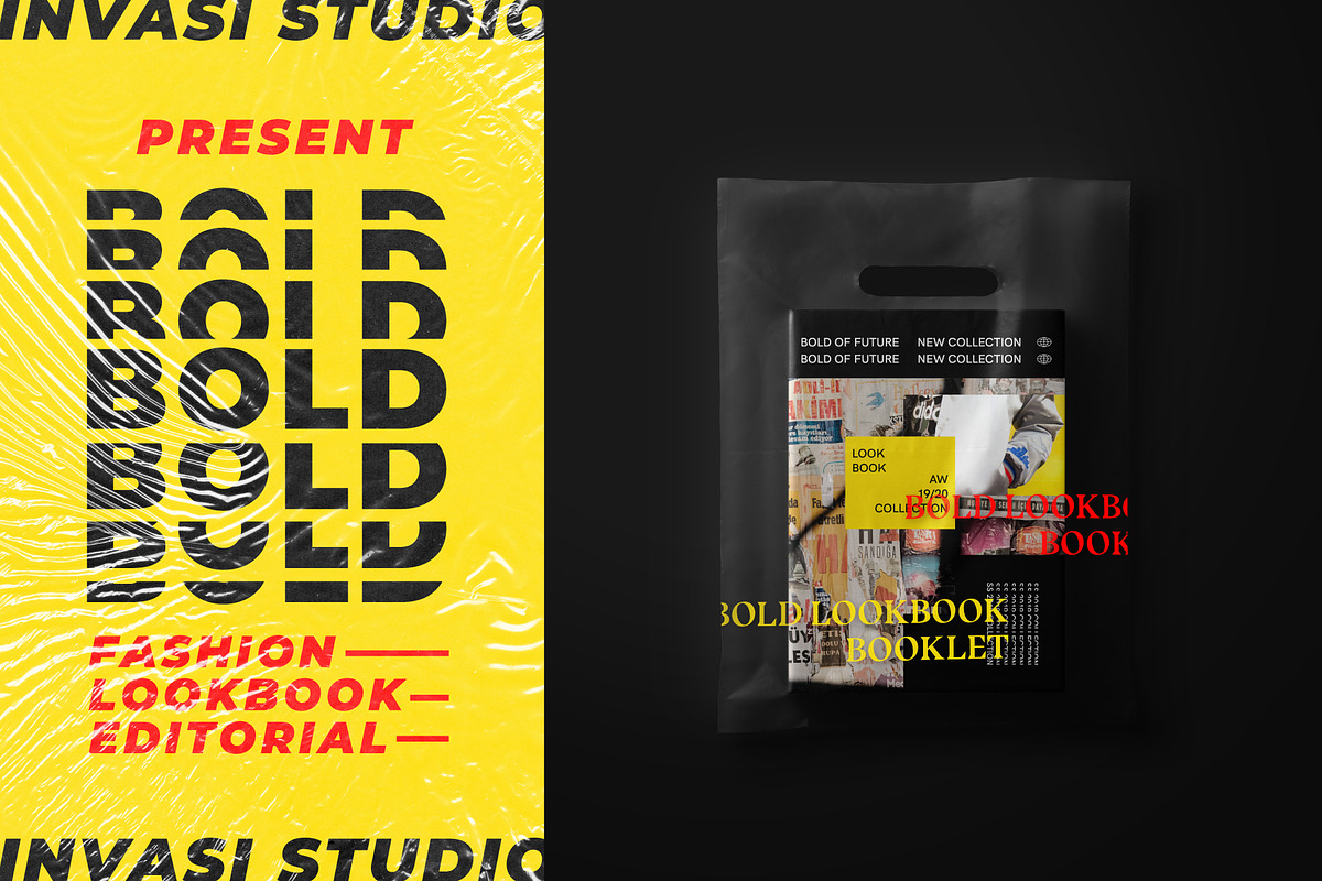 BOLD-Fashion Lookbook Editorial in Magazine Templates - product preview 8