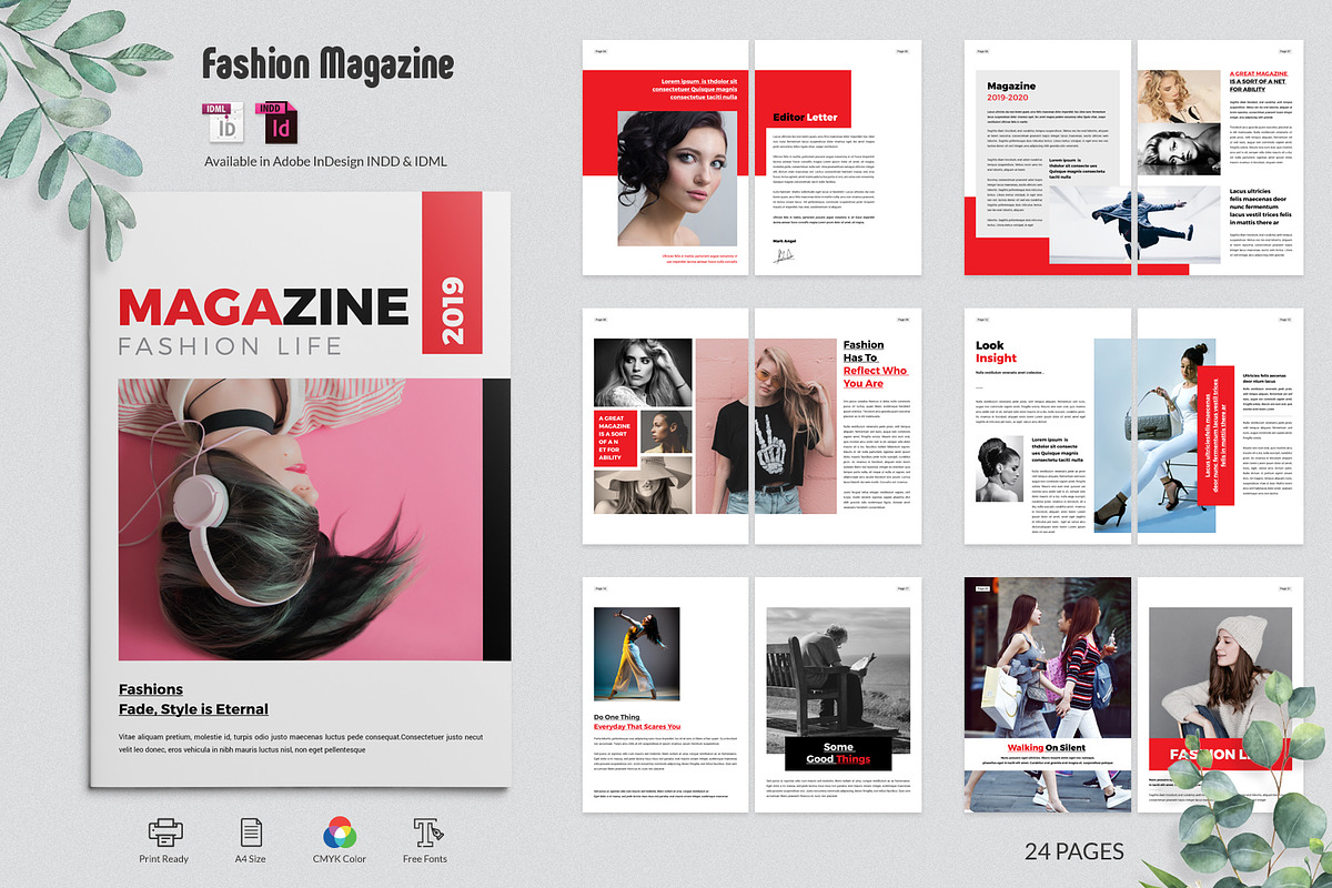 Fashion Magazine in Magazine Templates - product preview 8