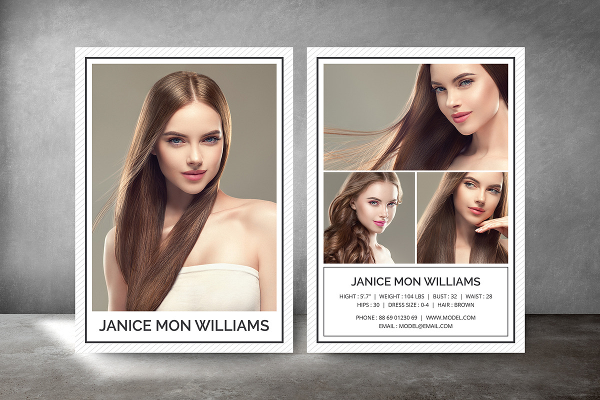Modeling Comp Card in Flyer Templates - product preview 8