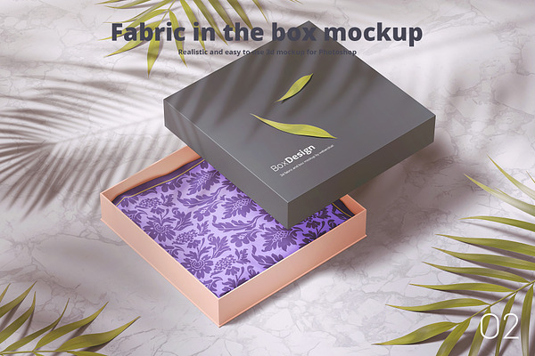 Fabric in the box mockup