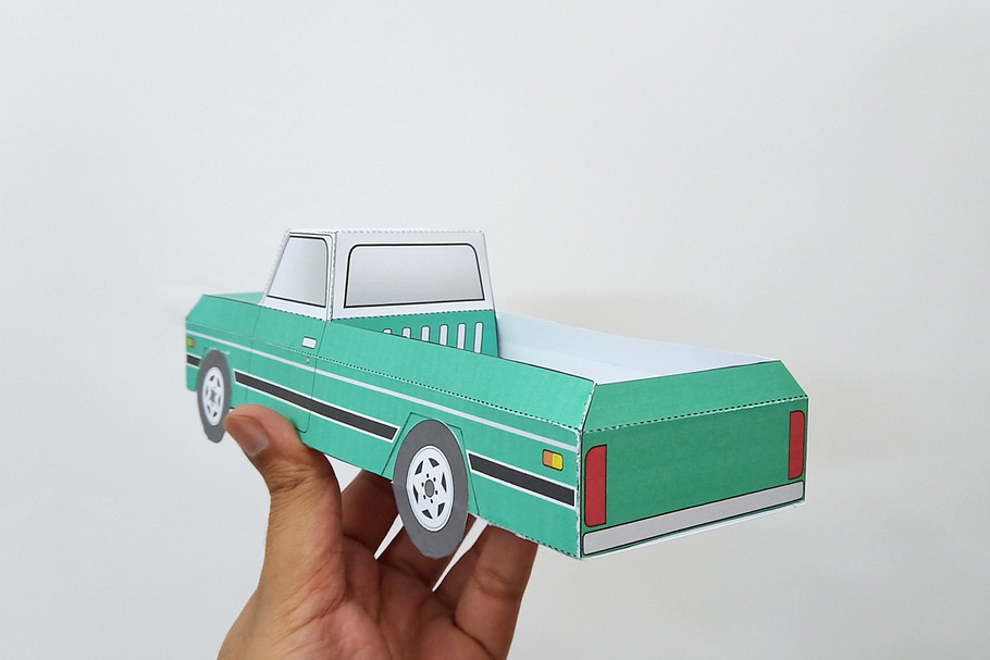 Pick up Truck favor - 3d papercraft