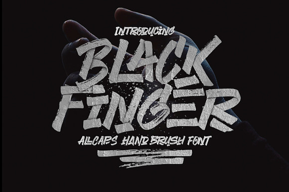 Black Finger Brush Font in Blackletter Fonts - product preview 14