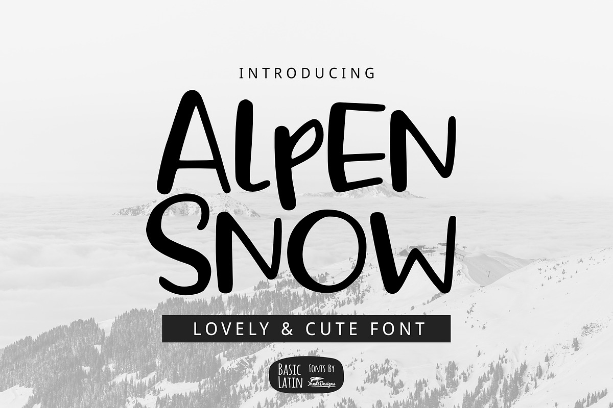 Alpen Snow Font in Sans-Serif Fonts - product preview 8
