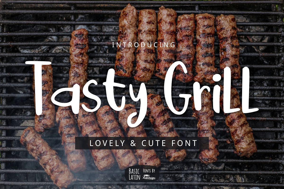 Tasty Grill Font in Sans-Serif Fonts - product preview 8
