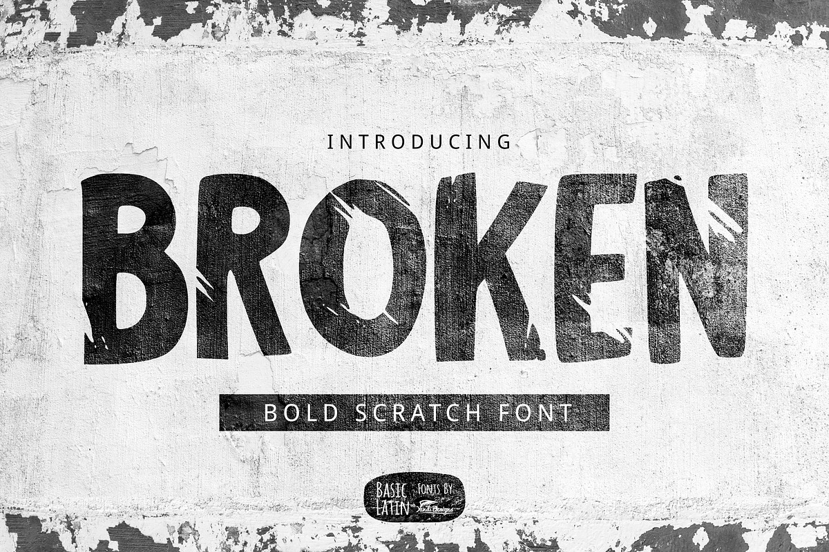Broken Font in Display Fonts - product preview 8