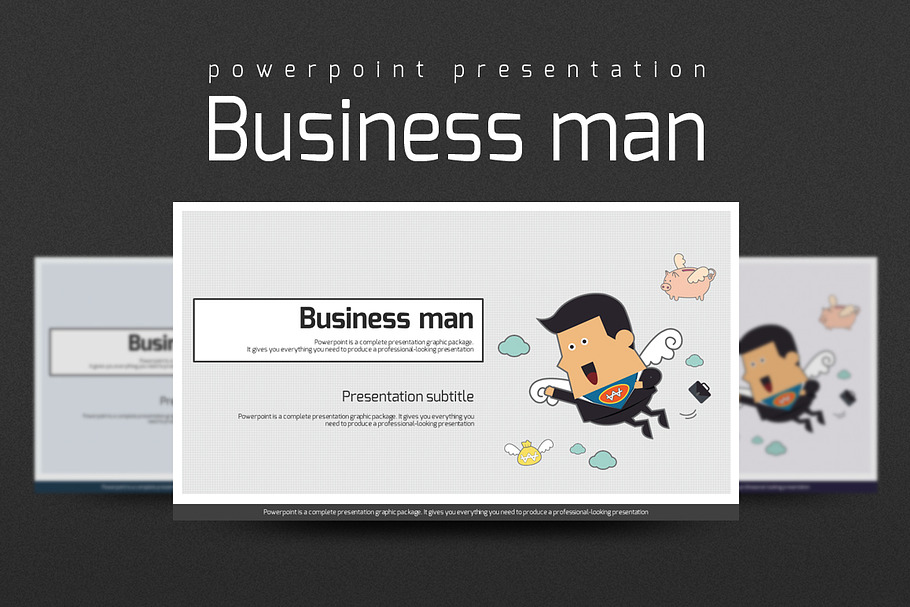 Business Man in Presentation Templates - product preview 8