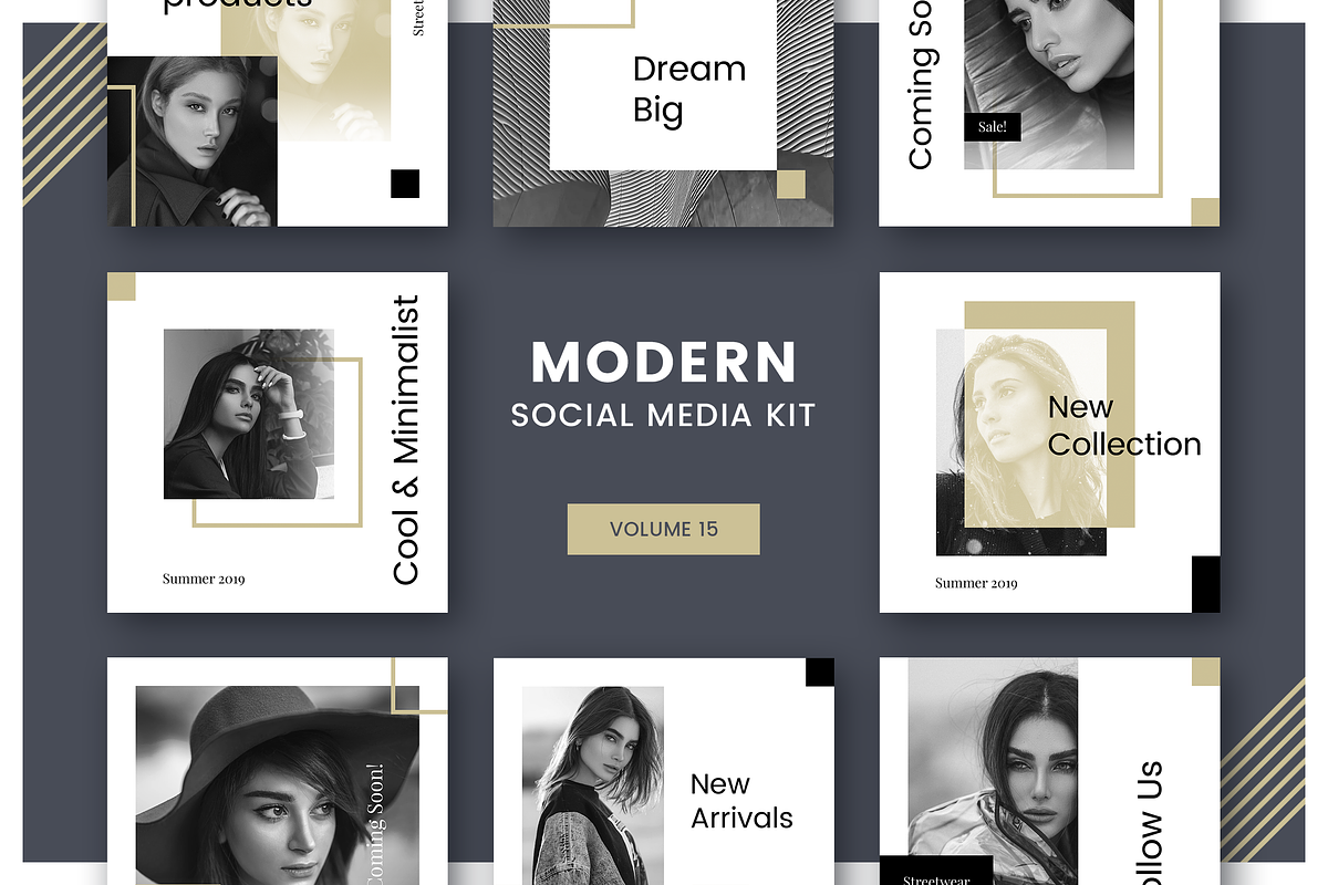 Modern Social Media Kit (Vol. 15) in Instagram Templates - product preview 8