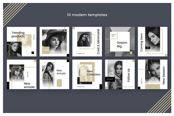 Modern Social Media Kit (Vol. 15) in Instagram Templates - product preview 1