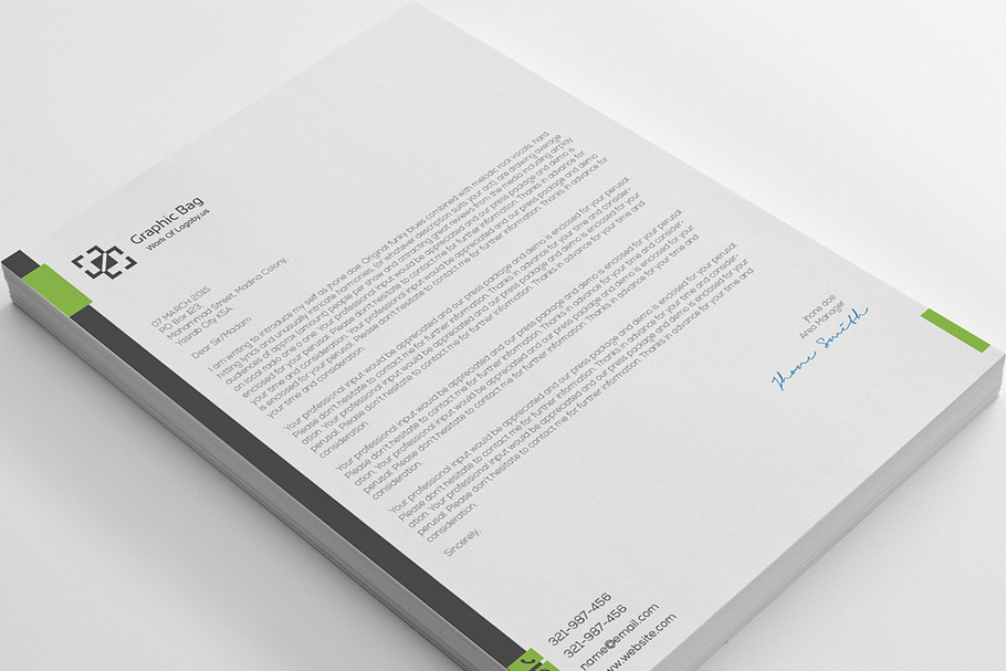 Clean and Simple Letterhead in Stationery Templates - product preview 8