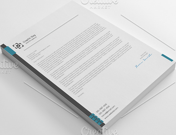 Clean and Simple Letterhead in Stationery Templates - product preview 1