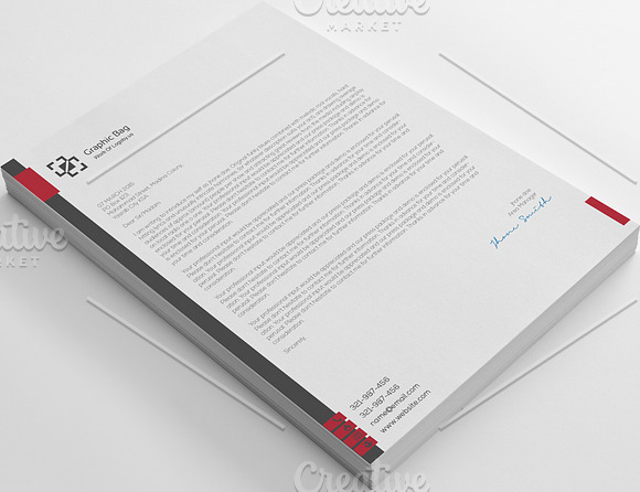 Clean and Simple Letterhead in Stationery Templates - product preview 3