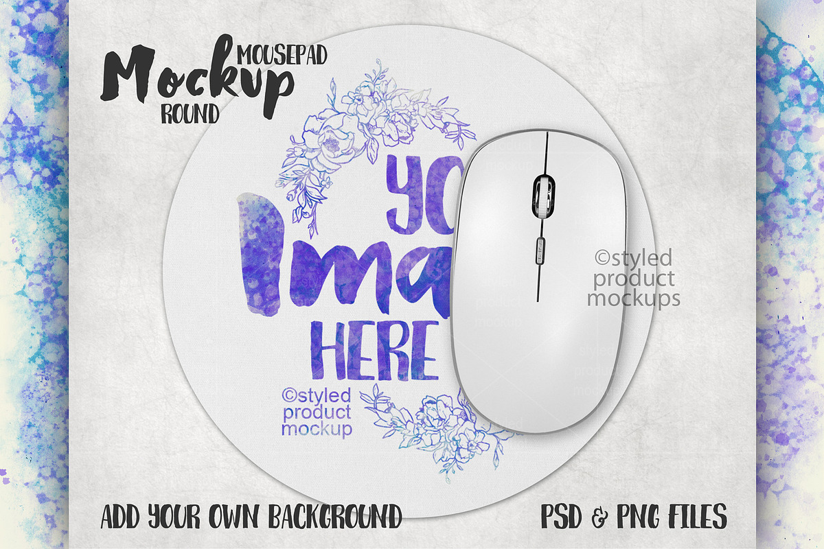 Round Mousepad Mockup in Product Mockups - product preview 8