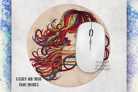 Round Mousepad Mockup in Product Mockups - product preview 1