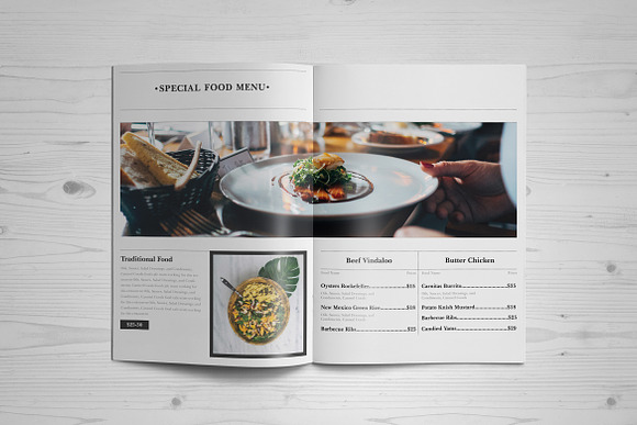 Food Menu Brochure - 10 pages in Brochure Templates - product preview 3