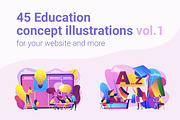 Education concept illustrations