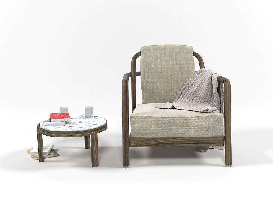 Alison armchair set in Furniture - product preview 3