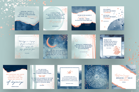 Beautiful Astrology pre-made quotes in Instagram Templates - product preview 1
